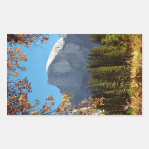 Halbkuppel im Herbst - Nationalpark Yosemite Rechteckiger Aufkleber