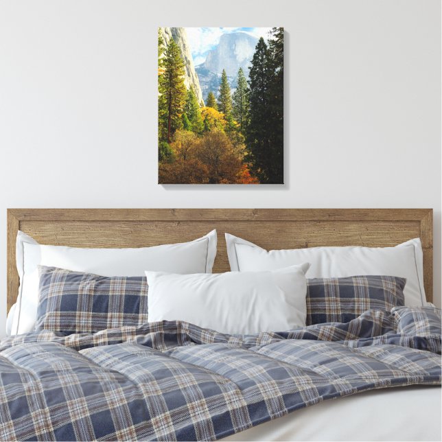 Halbkuppel in Herbst-Leinwand Leinwanddruck (Insitu (Schlafzimmer))