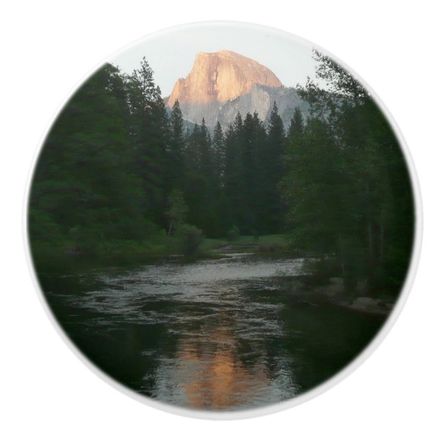 Halbkuppel Sonnenuntergang im Yosemite Nationalpar Keramikknauf (Vorderseite)