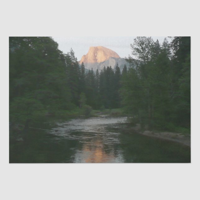 Halbkuppel Sonnenuntergang im Yosemite Nationalpar Seidenpapier (Vorderseite)