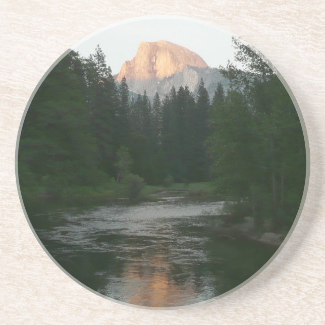 Halbkuppel Sonnenuntergang im Yosemite Nationalpar Untersetzer (Vorne)