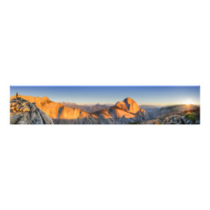 Halbkuppel Sonnenuntergang vom Mt Watkins - Yosemi Fotodruck