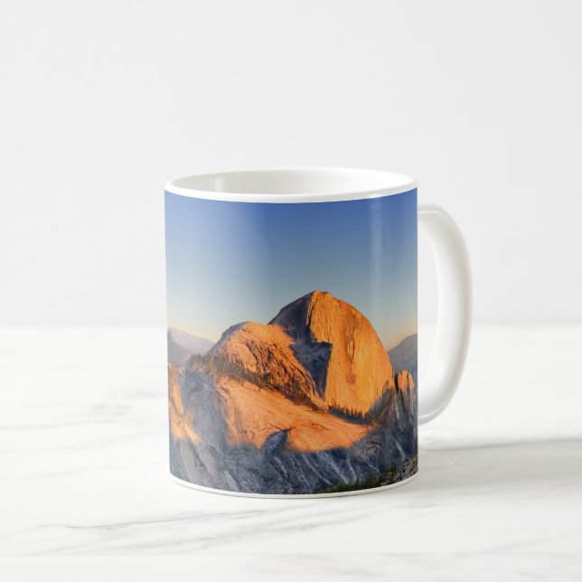 Halbkuppel Sonnenuntergang vom Mt Watkins - Yosemi Kaffeetasse (VorderseiteRechts)