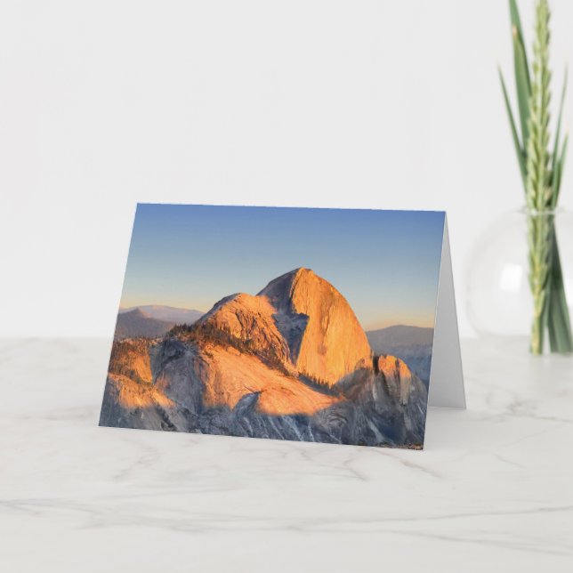 Halbkuppel Sonnenuntergang vom Mt Watkins - Yosemi Karte (Vorderseite)