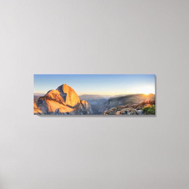 Halbkuppel Sonnenuntergang vom Mt Watkins - Yosemi Leinwanddruck (Vorderseite)