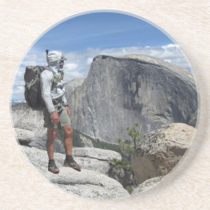 Halbkuppel und Hiker aus Nordkuppel - Yosemite Getränkeuntersetzer
