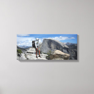 Halbkuppel und Hiker aus Nordkuppel - Yosemite Leinwanddruck