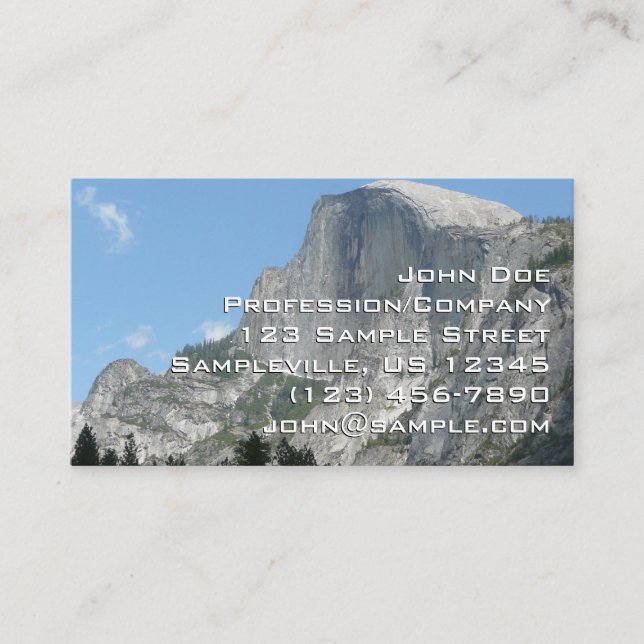 Halbkuppel von der Seite im Yosemite Nationalpark Visitenkarte (Vorderseite)