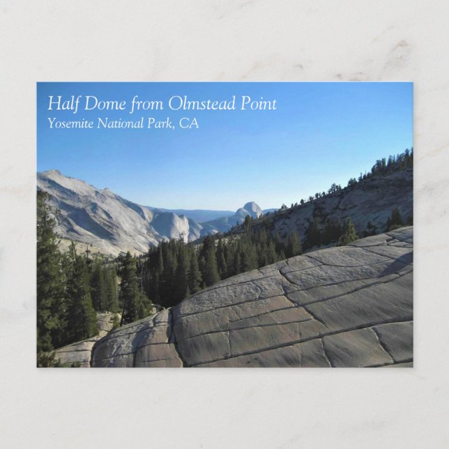 Halbkuppel von Olmstead Point, Yosemite, CA Postkarte (Vorderseite)