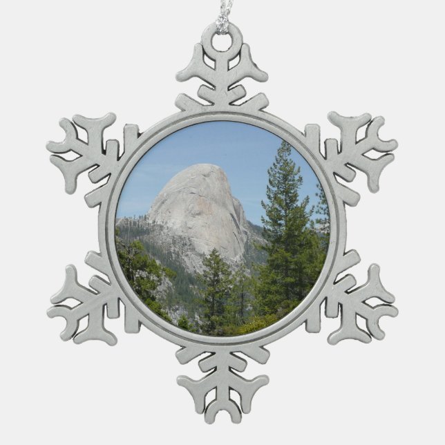 Halbkuppel von Panoramaweg II Schneeflocken Zinn-Ornament (Vorderseite)