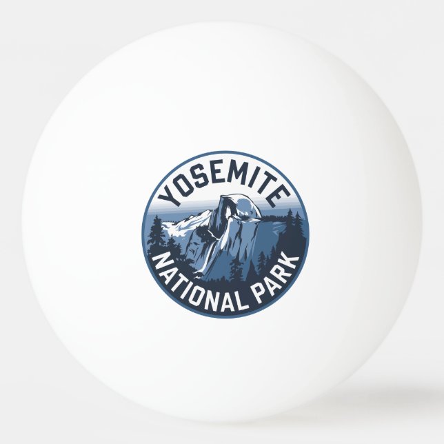 Halbkuppel Yosemite RundEmblem Tischtennisball (Vorderseite)