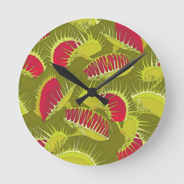 Halbländerfalle Runde Wanduhr (Vorderseite)