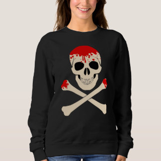 Halbleiter-Kreuzknochen-blutiges Skelett Sweatshirt