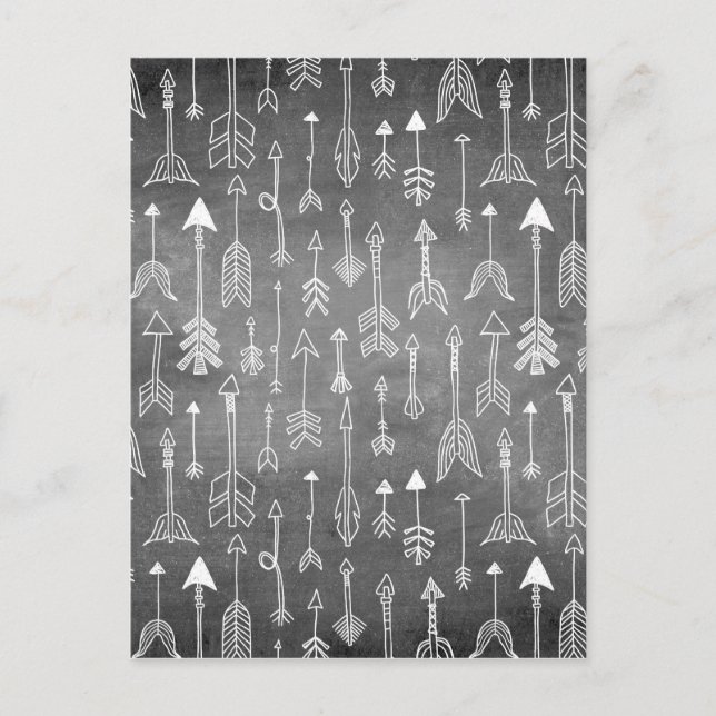 Halbleiter-Pfeil (schwarz) Postkarte (Vorderseite)