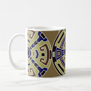 Halbloser Hintergrund. Trendfarbener ethnischer Hi Kaffeetasse