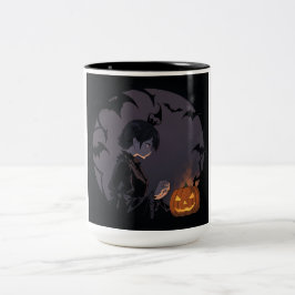Halbmädchen Zweifarbige Tasse