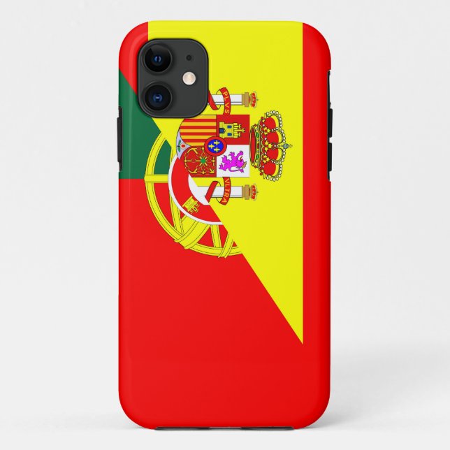 Halbmalkennzeichnung portugiesischer Nachbarländer Case-Mate iPhone Hülle (Rückseite)