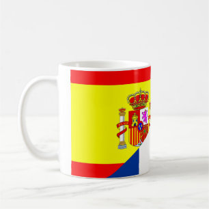 Halbmarktsymbol für Nachbarländer spain france Kaffeetasse