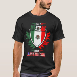 Halbmexikanischer Halbamerikanischer Hemd T-Shirt