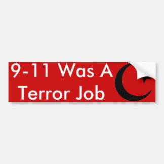 Halbmond, 9-11 war ein Terror-Job Autoaufkleber