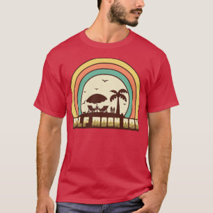 Halbmond Bay Beach Retro Sunset Style T-Shirt
