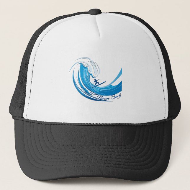 Halbmond Bay Surfer.png Truckerkappe (Vorderseite)
