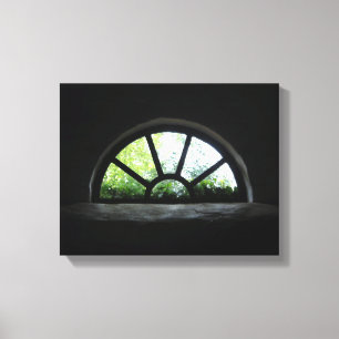 Halbmond-Fenster-Leinwand Leinwanddruck