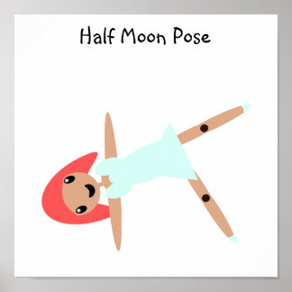 Halbmond-Pose Poster