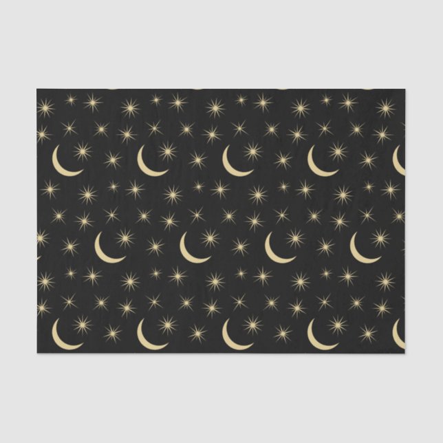 Halbmond Sterne Universum Weltraum Lover Astronomi Seidenpapier (Vorderseite)