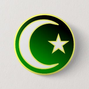 Halbmond u. Stern des Islams Button
