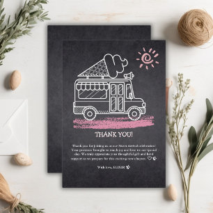 Halbpension Eiscreme Truck Kinderdusche Dankeskarte