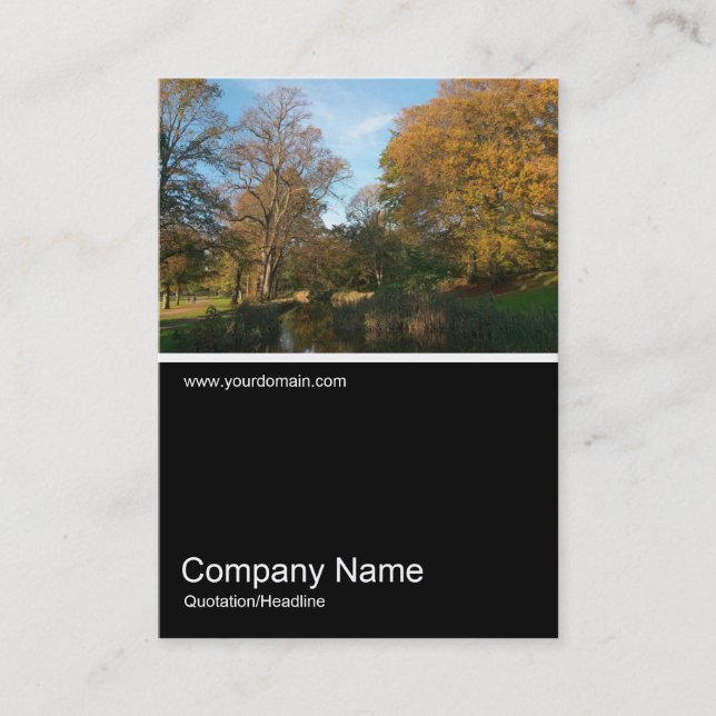 Halbpension Foto 2069 - Herbst im Park Visitenkarte (Vorderseite)