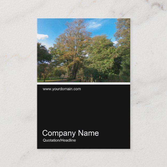 Halbpension Foto 2070 - Herbst im Park Visitenkarte (Vorderseite)