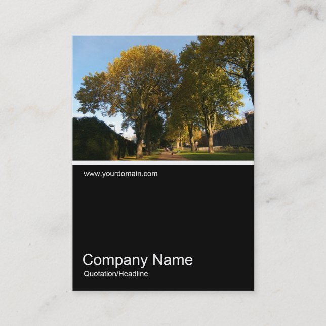 Halbpension Foto 2071 - Herbst im Park Visitenkarte (Vorderseite)