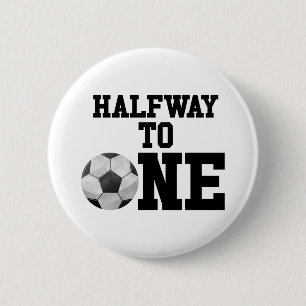 Halbpension für einen Fußball-Ball-Sport Button