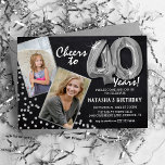 Halbpension Silver Balloons 2 Foto 40. Geburtstag Einladung<br><div class="desc">Feiern Sie den Meilenstein des Eintritts in die fabelhaften 40er Jahre mit diesen einzigartigen "Chalkboard Silver Balloons 40th Birthday Invitations". Angereichert mit einem rustikalen Chalkboard-Hintergrund und schimmernden Imitaten, die silbernen Glitzer Flecks, laden diese zu Vintagem Charme und moderner Eleganz ein. Laden Sie ein Foto des Geburtstagssterns hoch und passen Sie...</div>