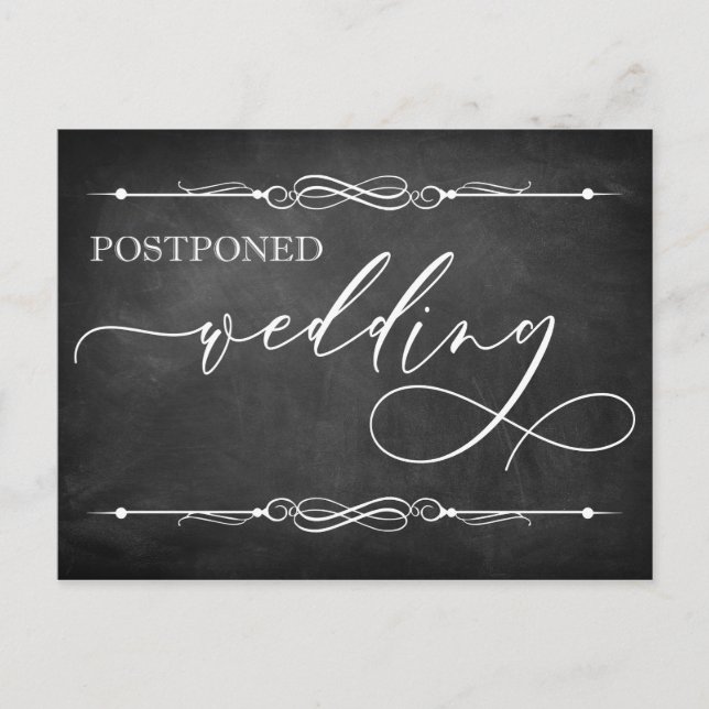 Halbpension und Typografie - Hochzeitskarte aufges Postkarte (Vorderseite)