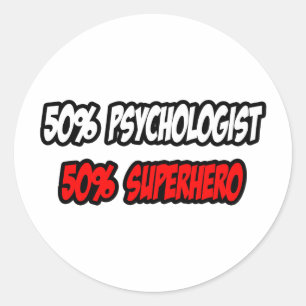 Halbpsychologe... Halbfinster Runder Aufkleber