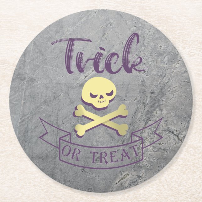 Halbränder Runder Pappuntersetzer (Vorderseite)