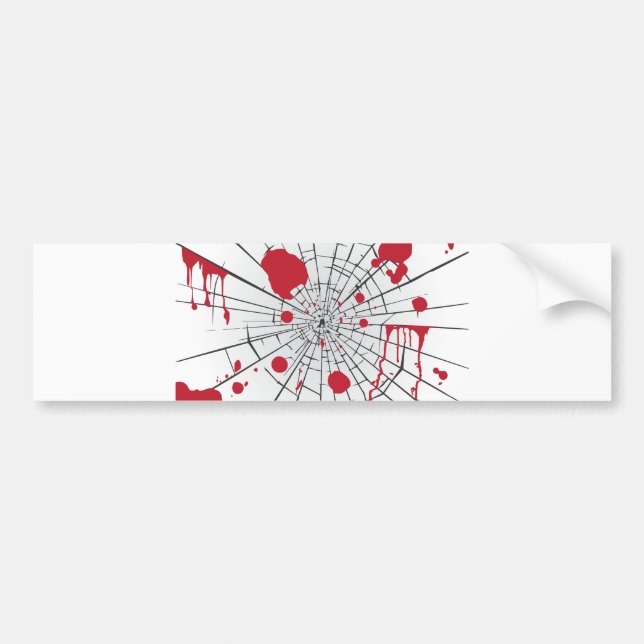 halbröckiges Glas Autoaufkleber (Vorne)