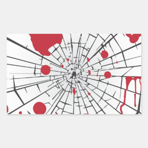 halbröckiges Glas Rechteckiger Aufkleber