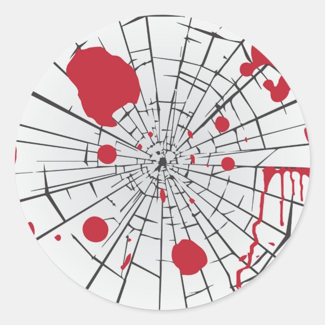 halbröckiges Glas Runder Aufkleber (Vorderseite)