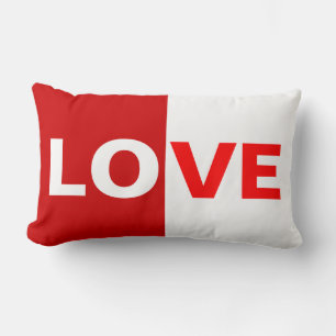 Halbrot/halb weiße Liebe Lendenkissen