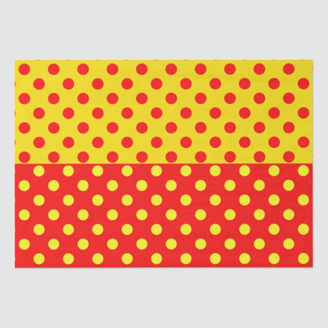 Halbrotes Polka-Dots-Design Seidenpapier (Vorderseite)
