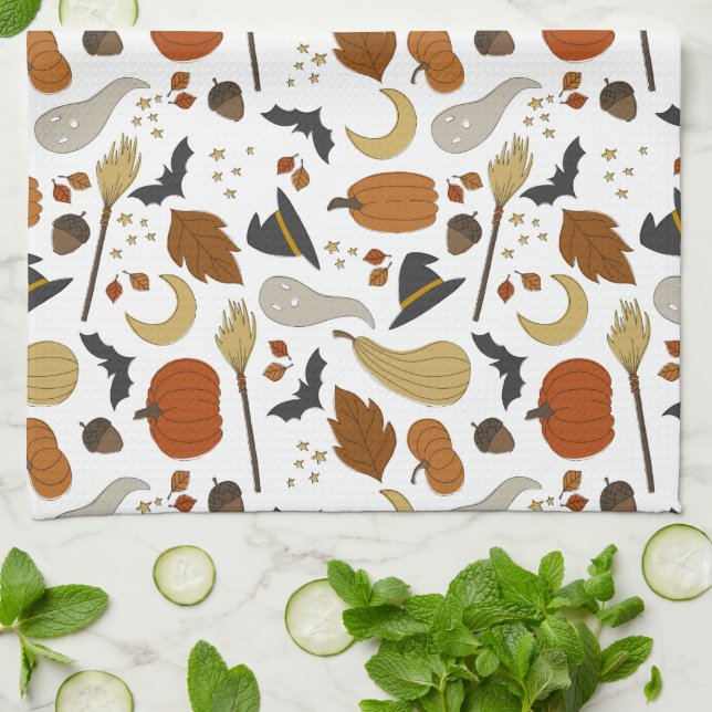 halbrunder Grafik illustriertes Küchentuch (Gefaltet)