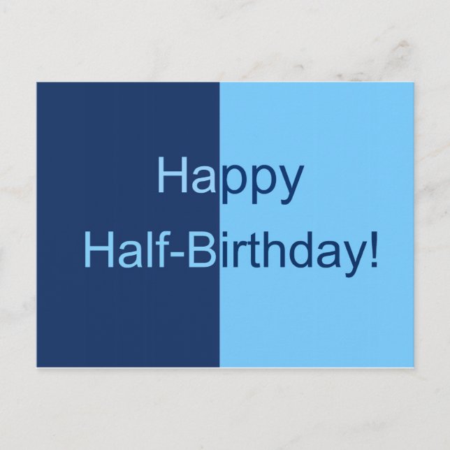 Halbtagskarte Postkarte (Vorderseite)