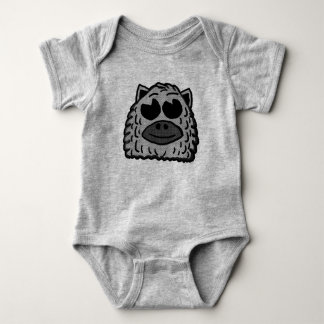 Halbton-Eulenkopf-T-Shirt Baby Strampler