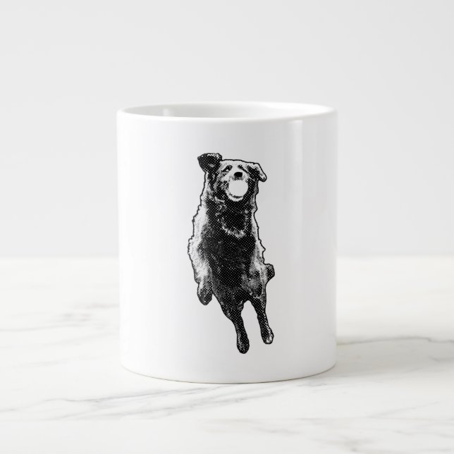 Halbton-Himmelsbogen Jumbo-Tasse (Vorderseite)
