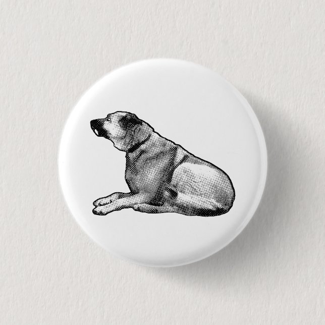 Halbton-Lächeln Button (Vorderseite)