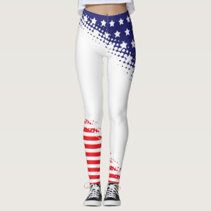 Halbton-Sterne und Streifen Leggings